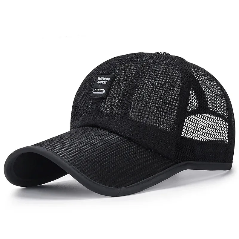 Summer Mesh Baseball Cap - Unisex Dad Fishing Trucker Hat for Women and Men
