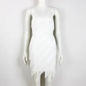 Summer New White Sexy Halter Dress