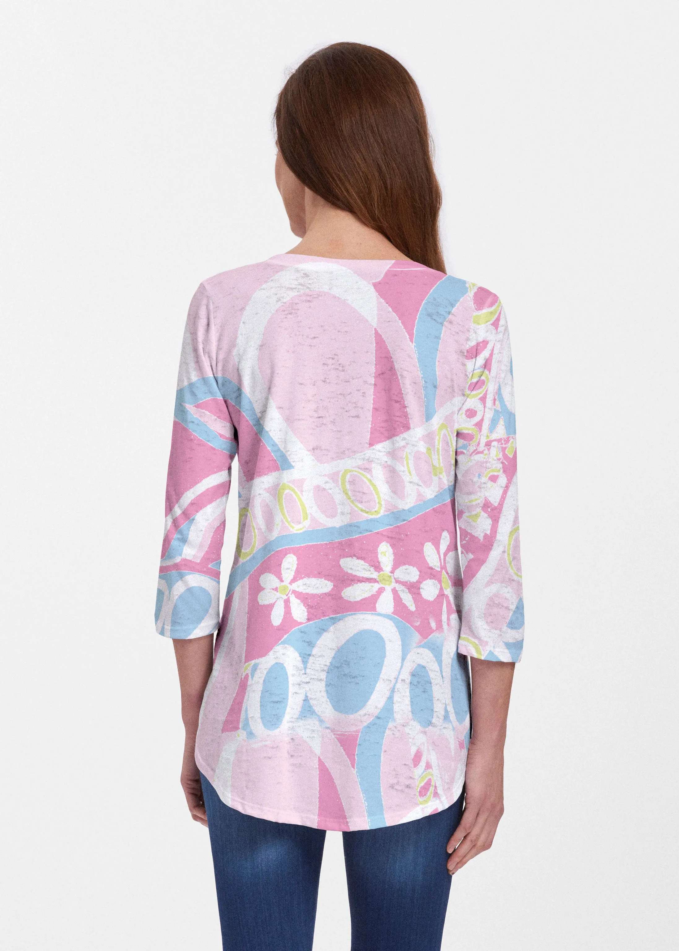Summer O"S (8140) ~ V-neck Flowy Tunic