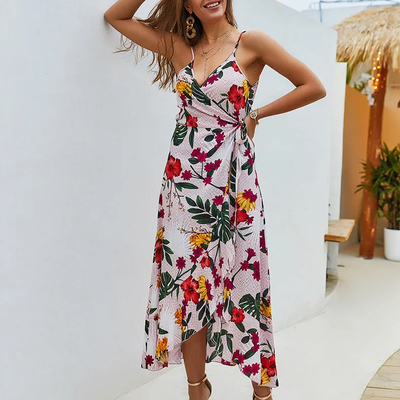 Summer Sling Print Midi Dress