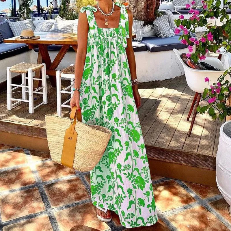 Summer Straps Holiday Long Dresses