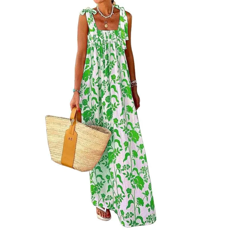 Summer Straps Holiday Long Dresses
