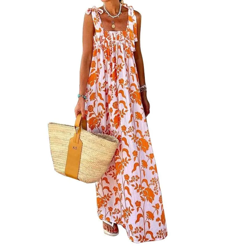 Summer Straps Holiday Long Dresses