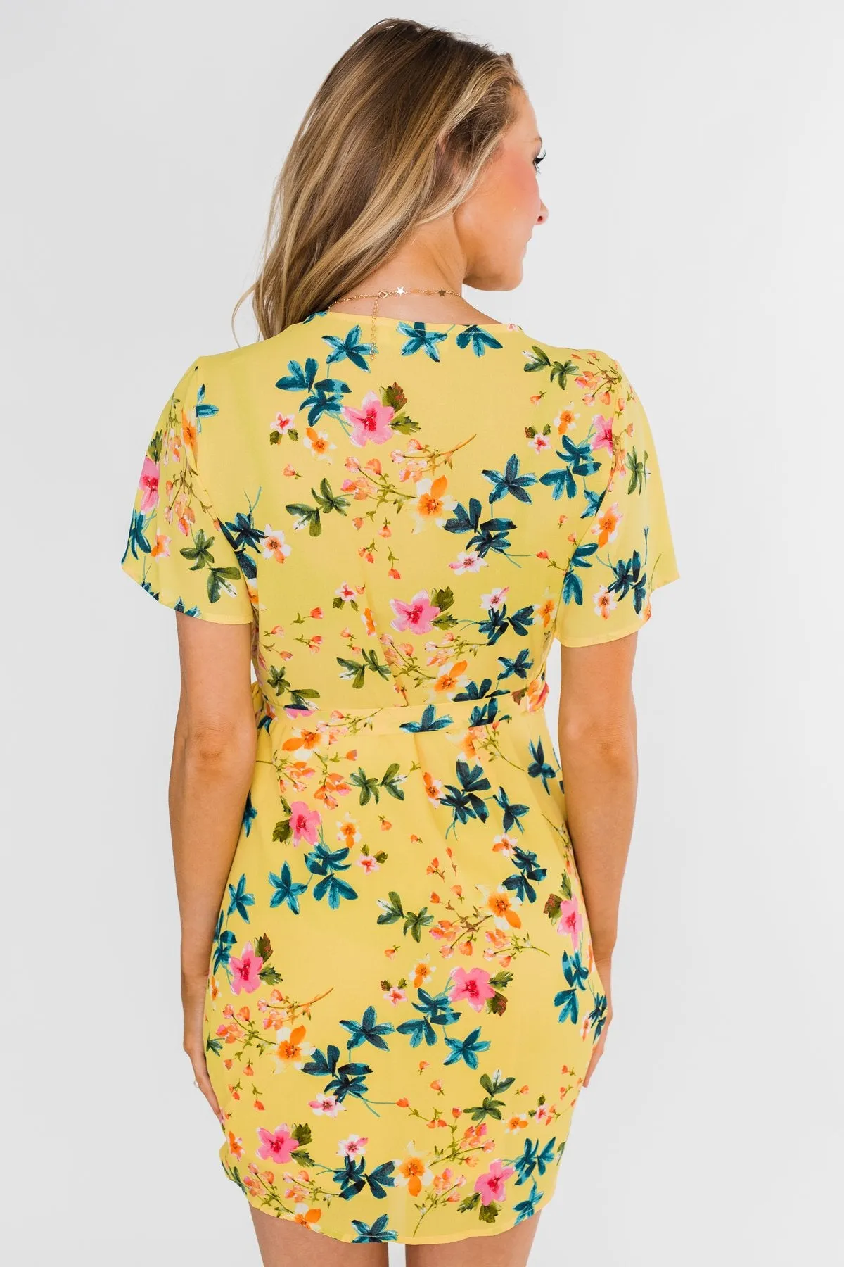 Summer Sun Wrap Dress- Yellow