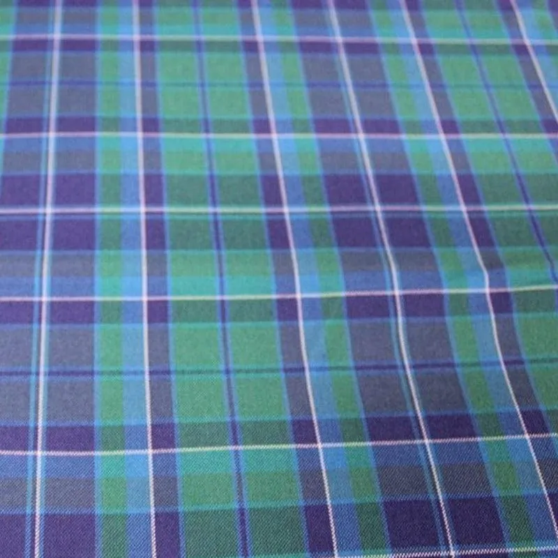 Tartan Check Green Fabric
