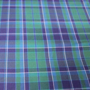 Tartan Check Green Fabric