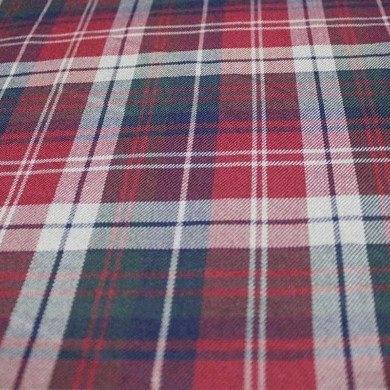 Tartan Check Maroon Fabric