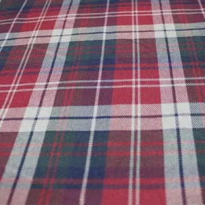 Tartan Check Maroon Fabric