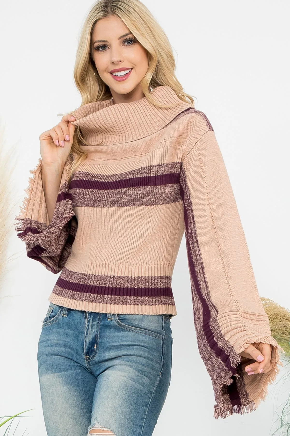 TASSEL TURTLE SWEATER