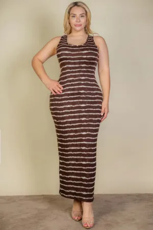 Tie Dye Striped Maxi Dress