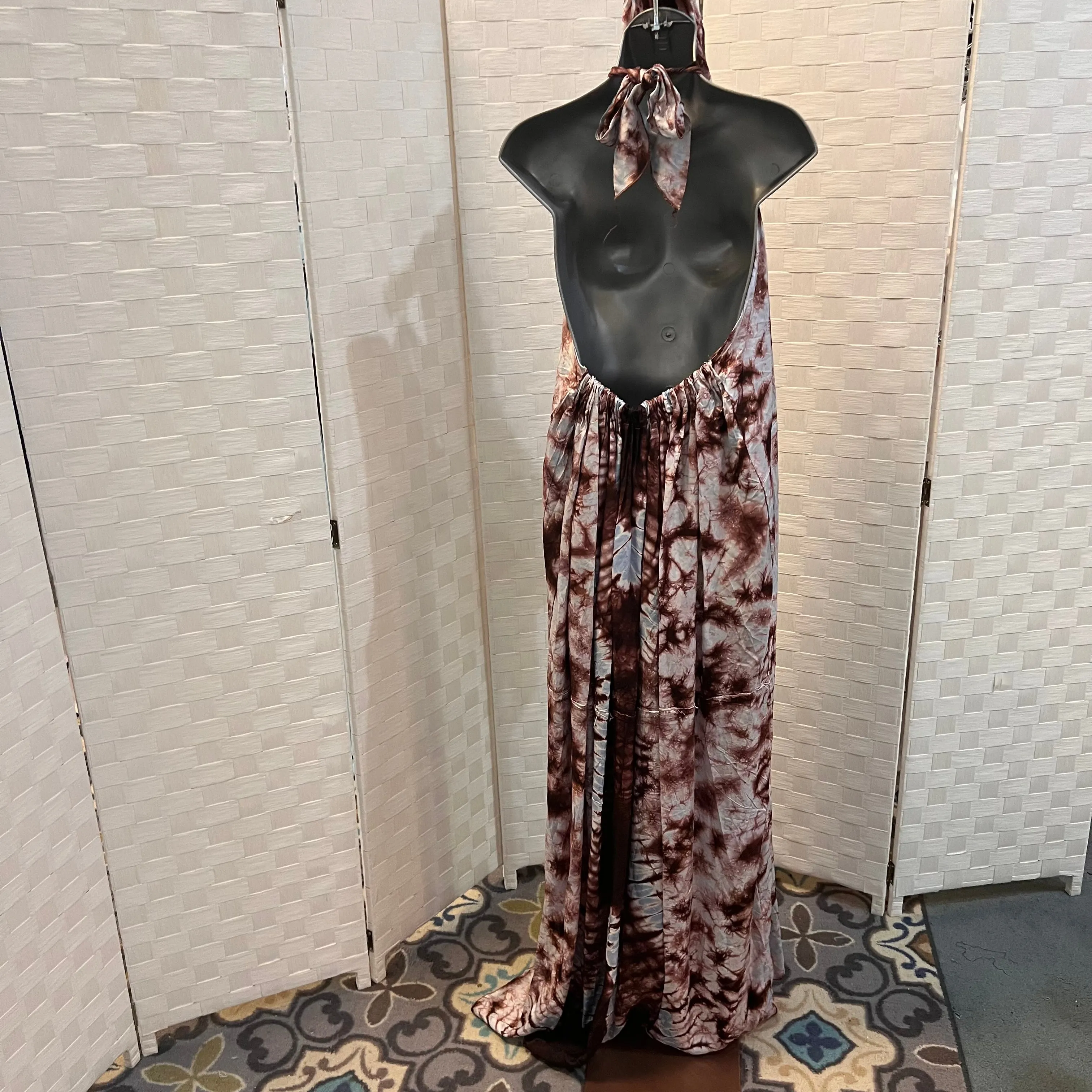 Tie Dyed Halter Dress