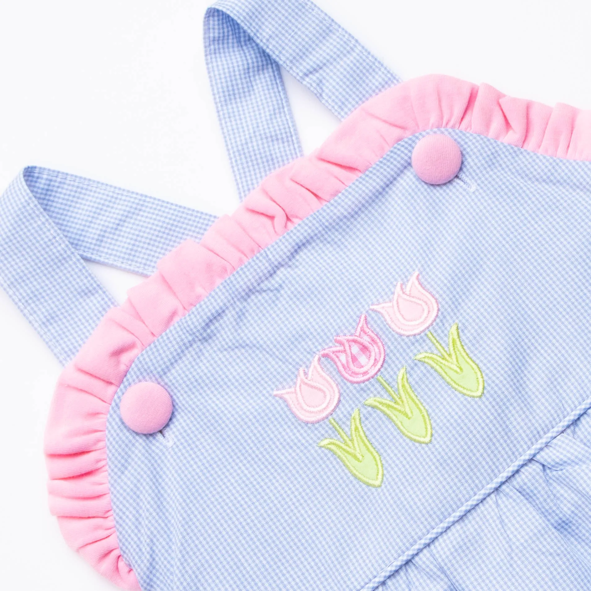Time for Tulips Applique Dress, Blue