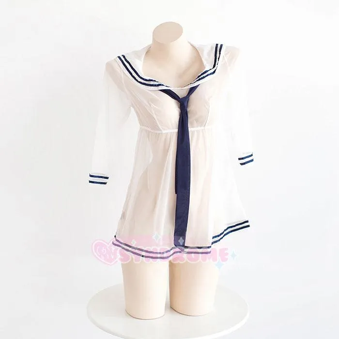 Transparent Sheer Sailor Dress Uniform Lingerie SD01096