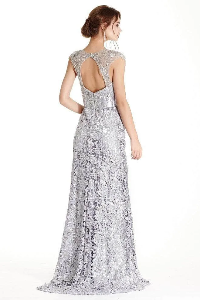 Trevi Collection Cap Sleeve Floral Lace Mother of Bride Dress L1711
