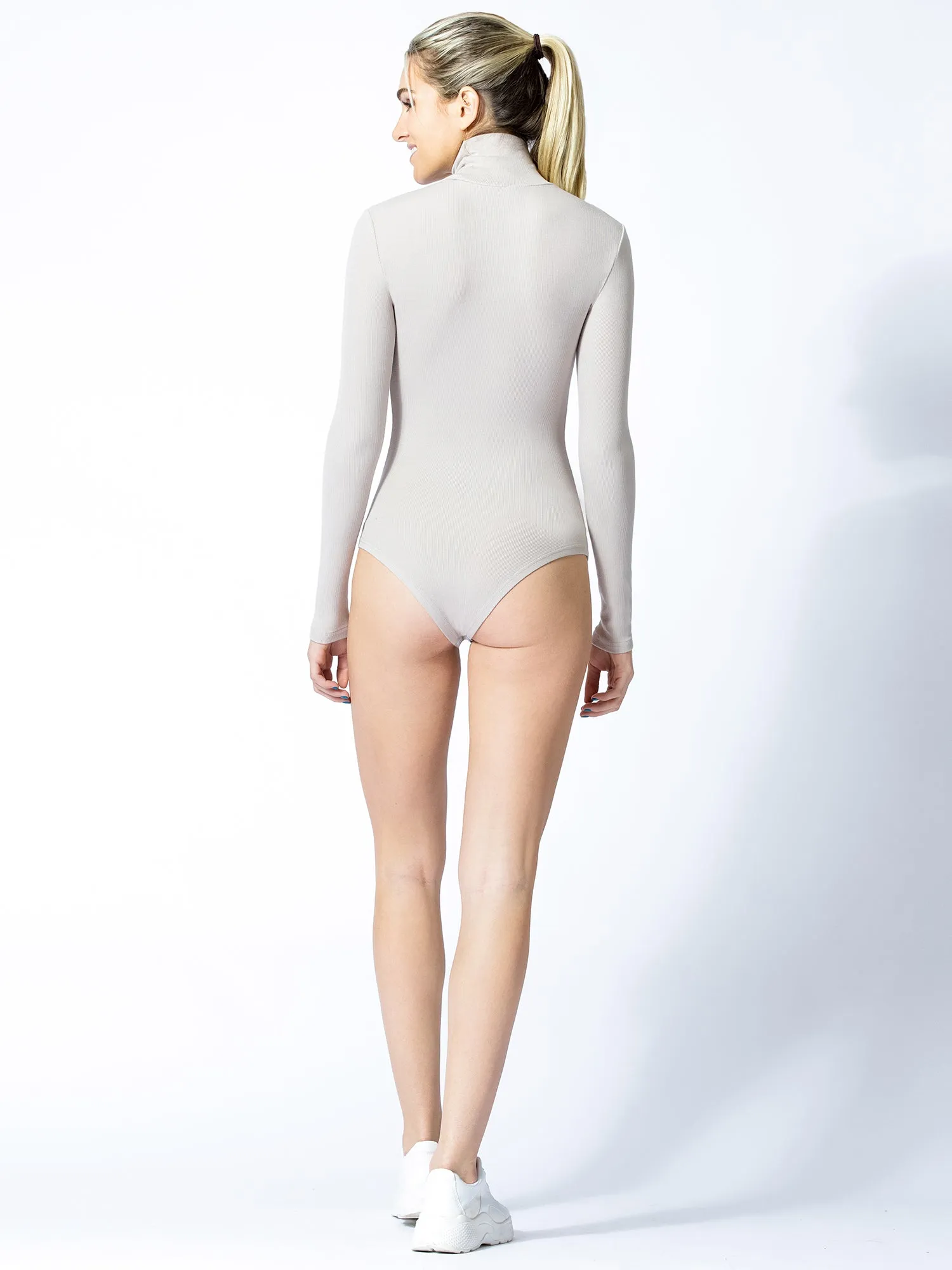 TURTLENECK BODYSUIT, MIXED ROSE