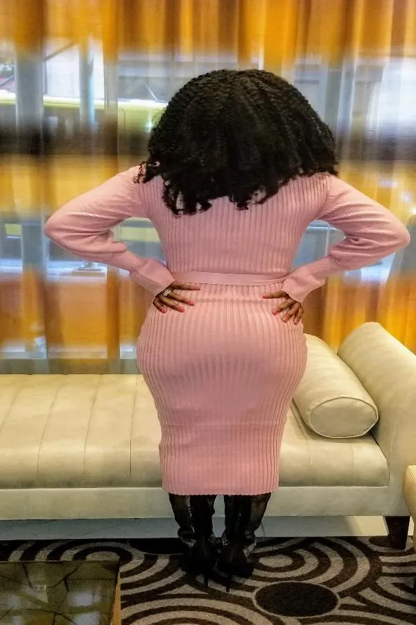 Turtleneck Midi Dress