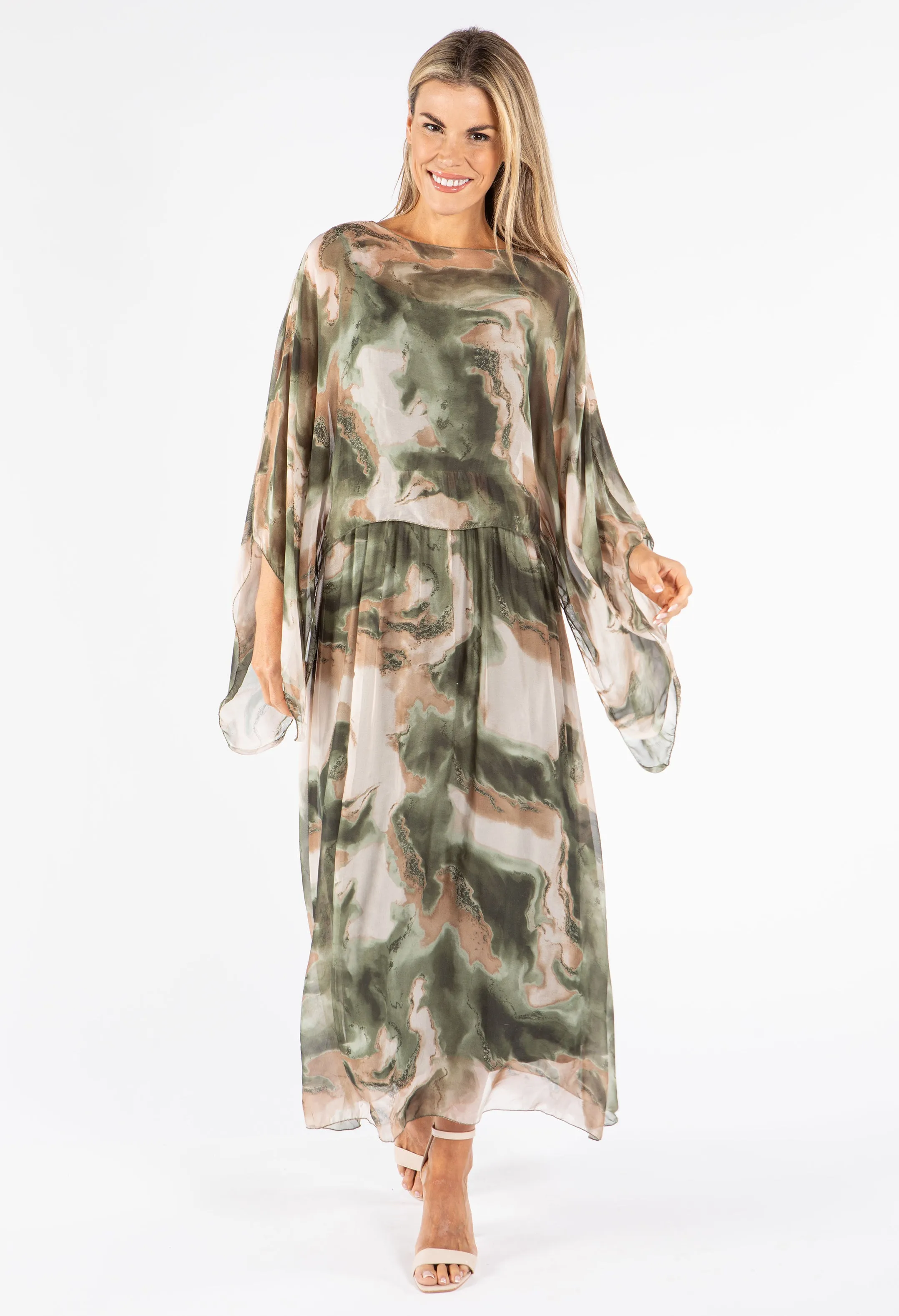 Two Piece Silk Dress