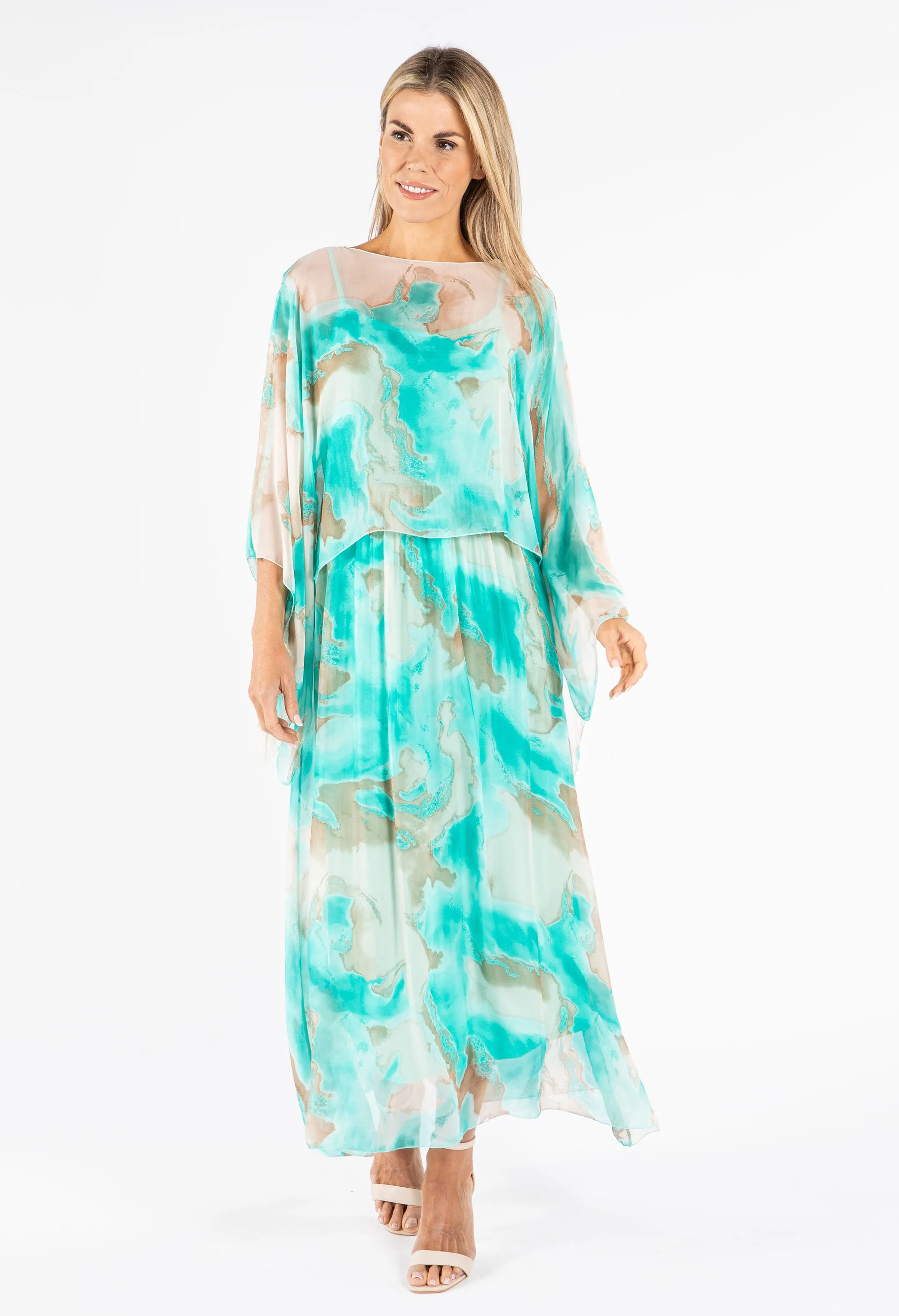 Two Piece Silk Dress