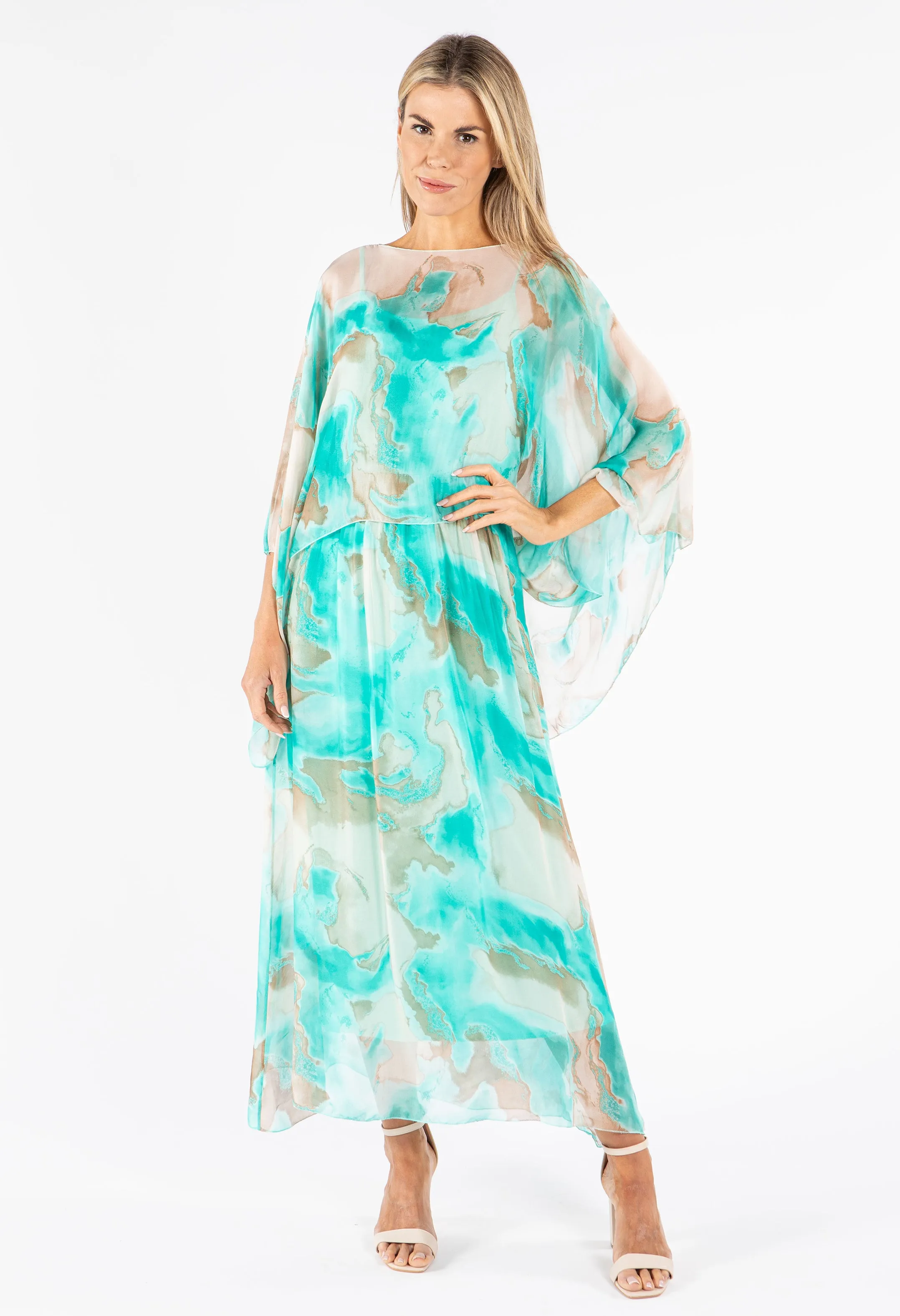 Two Piece Silk Dress