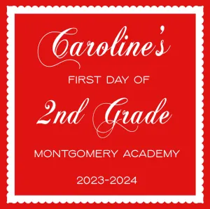 Uniform Back to School Sign- RED (square)