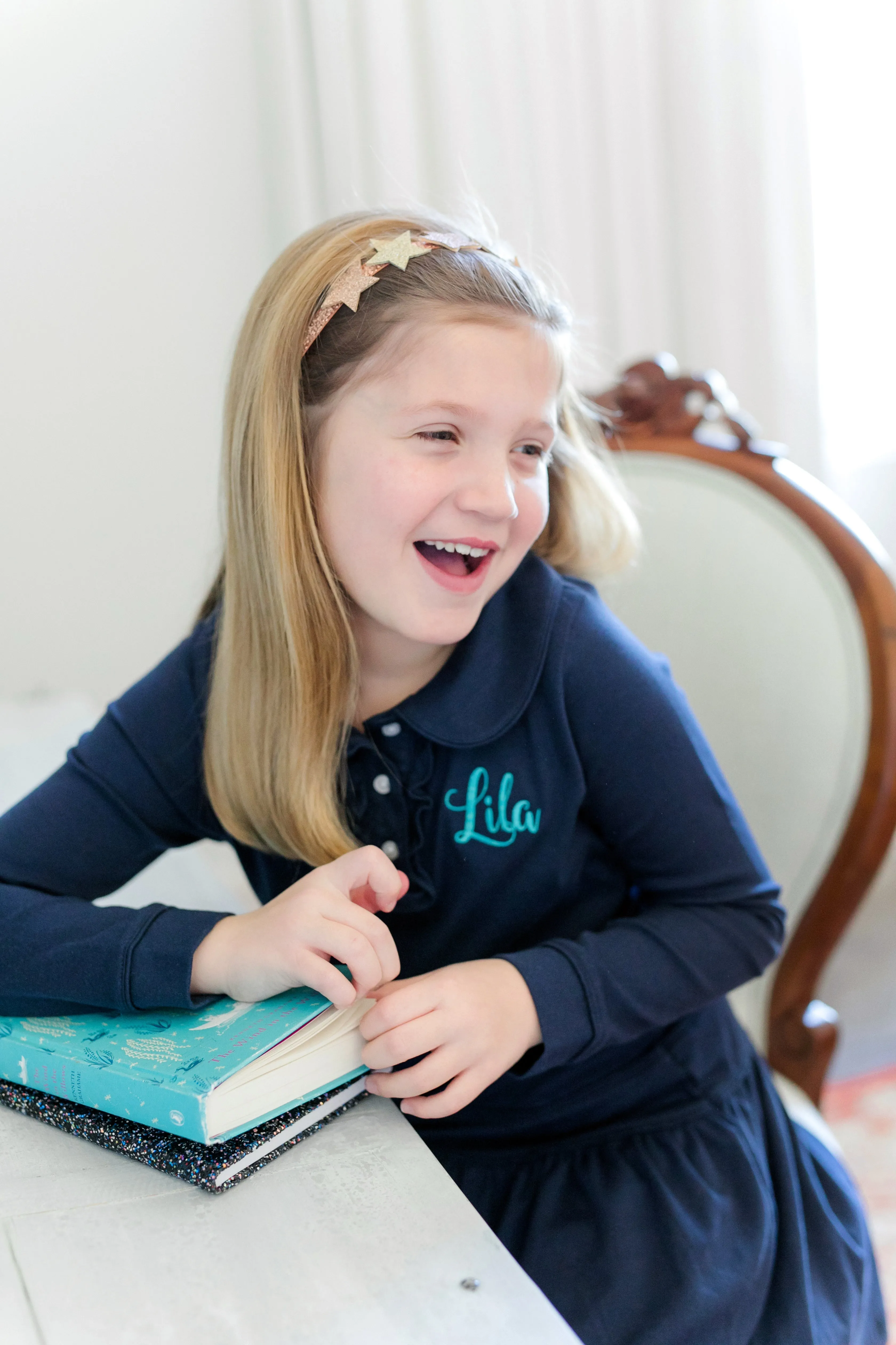 Uniform Hattie Girls' Dress - Navy
