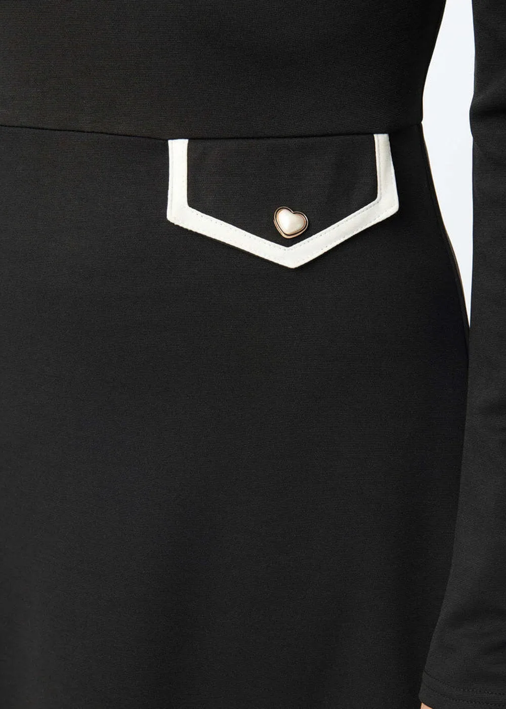 Unique Vintage Smak Parlour Mock Turtleneck 60's Dress Black