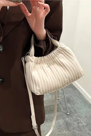 Vegan Leather Crossbody Shoulder Bucket Bag