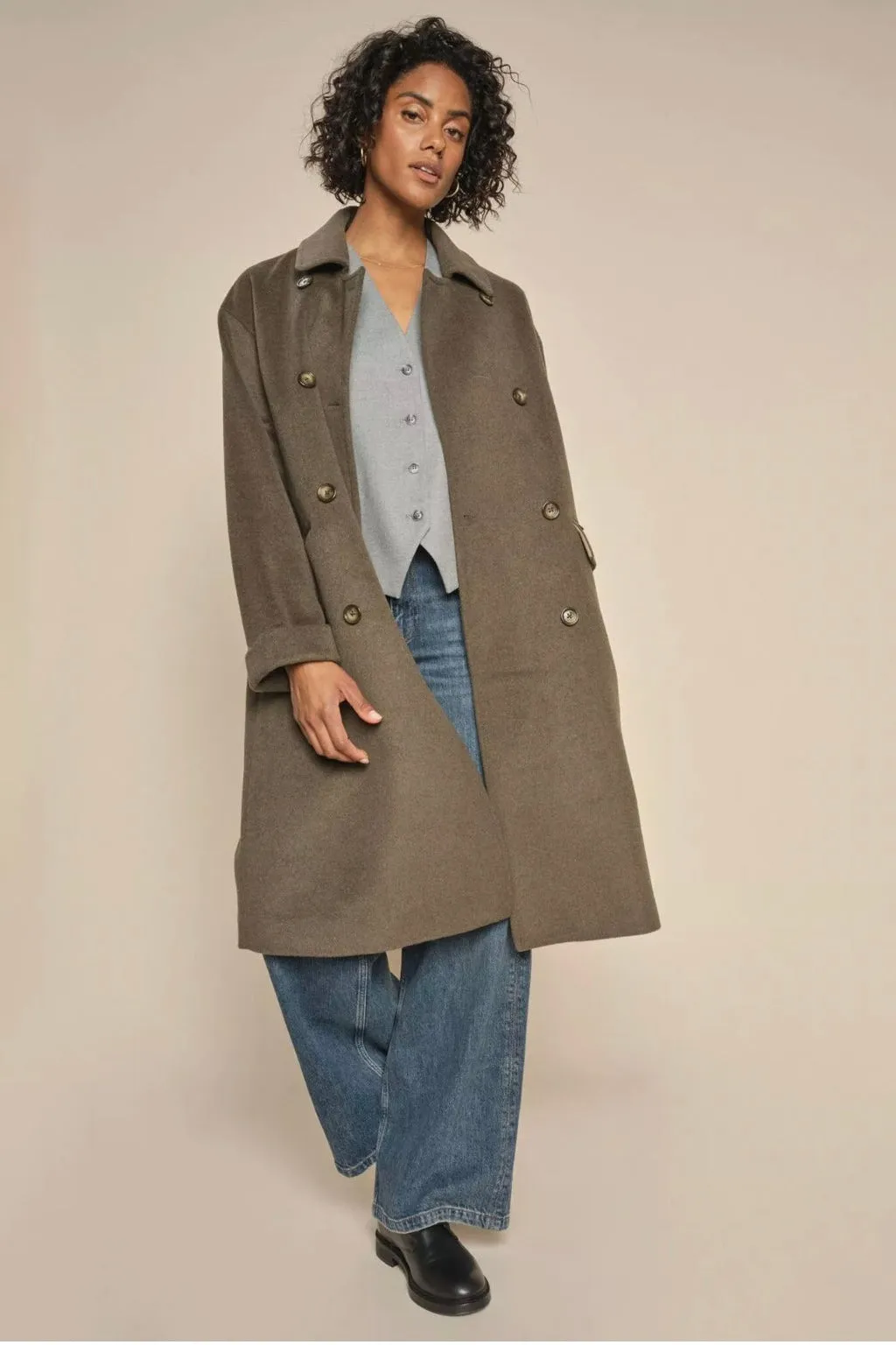 Venice Wool Coat Forest Night