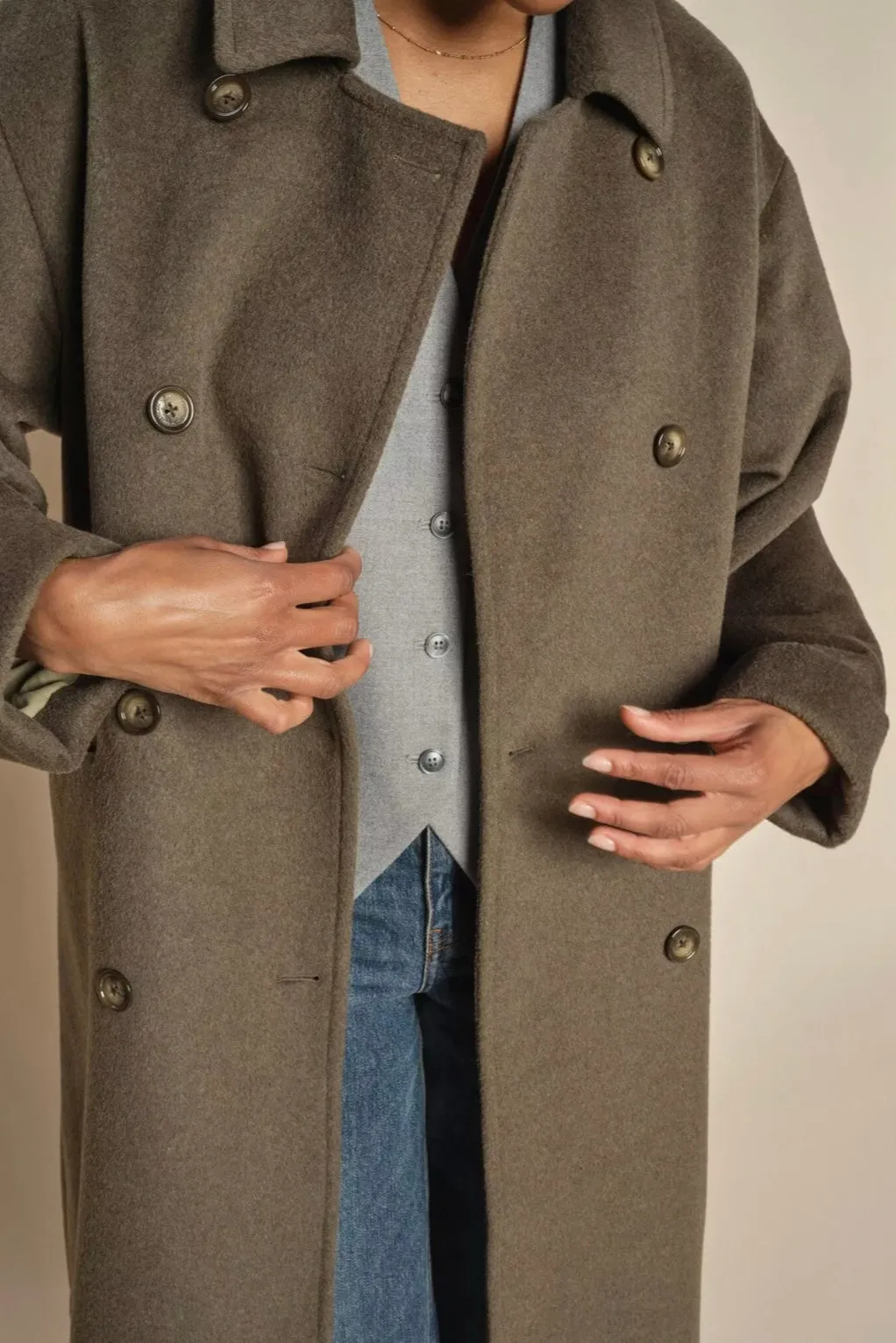 Venice Wool Coat Forest Night