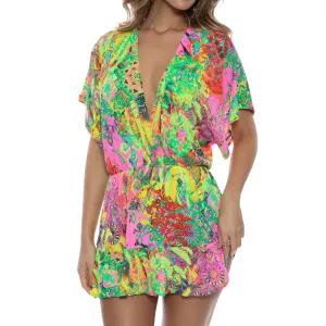 VICE CITY - Playera V Neck Ruffle Dress