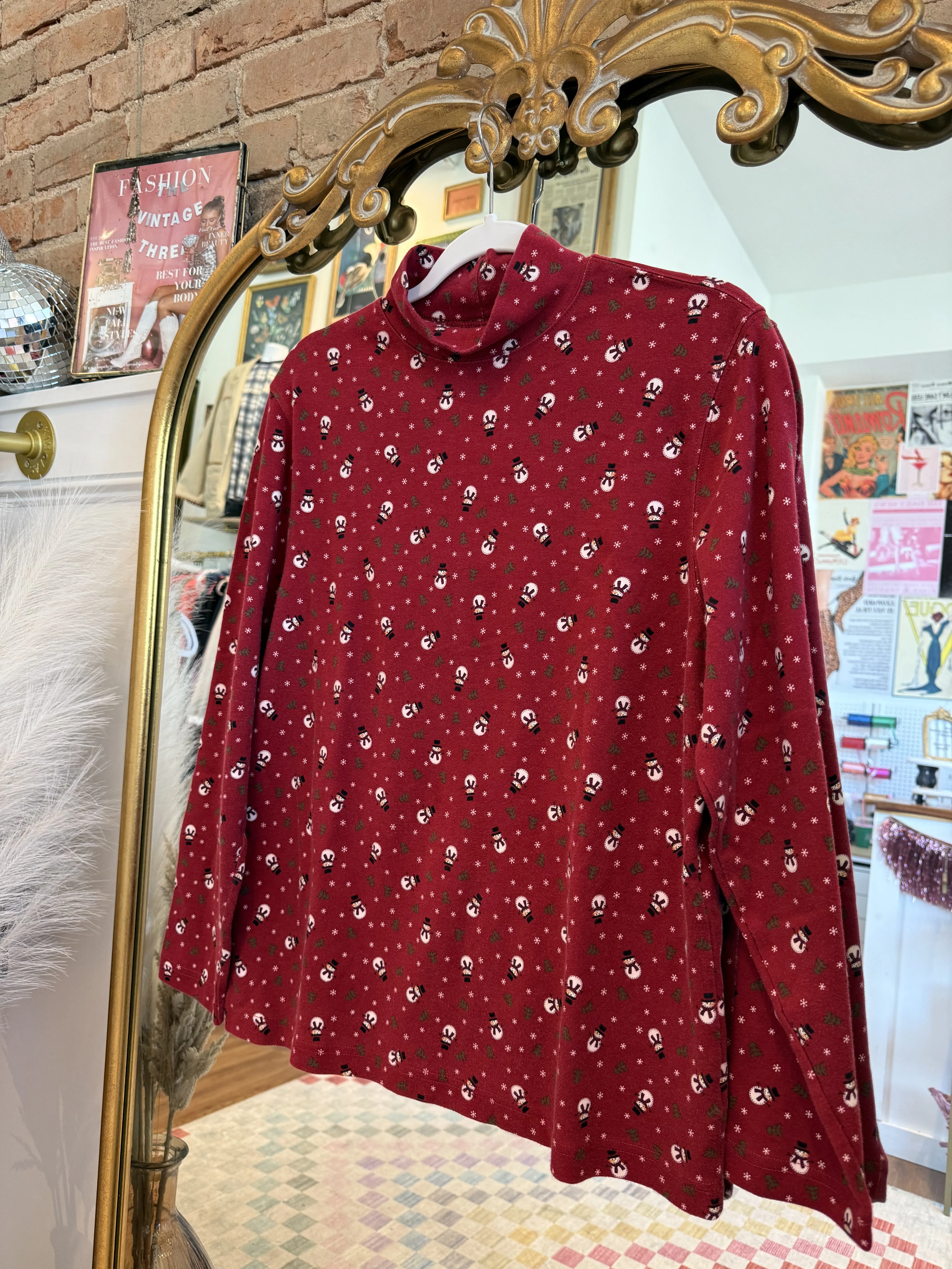 Vintage Snowman Turtleneck