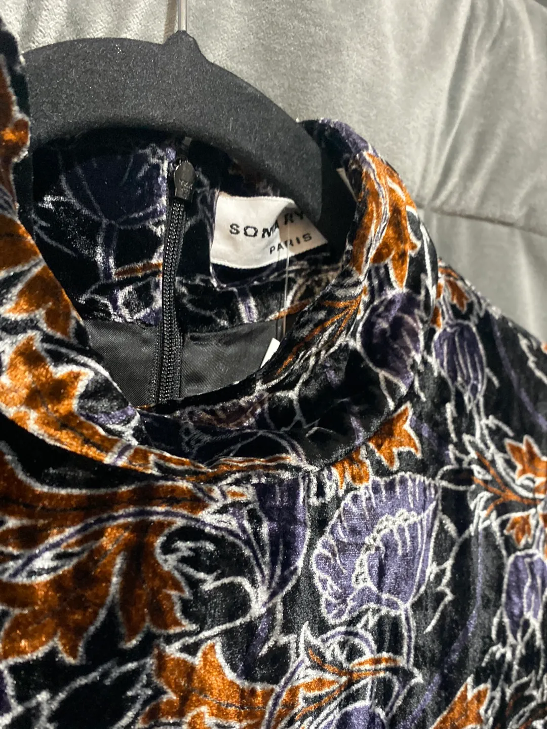 Vintage: Sonia Rykiel Printed Longsleeve turtleneck Print Dress