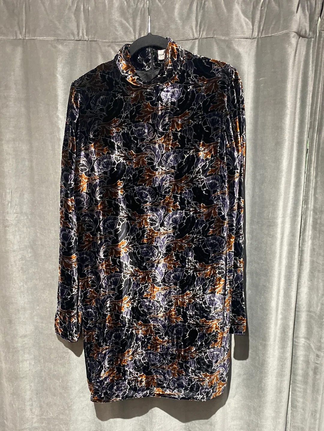 Vintage: Sonia Rykiel Printed Longsleeve turtleneck Print Dress