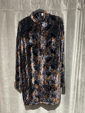 Vintage: Sonia Rykiel Printed Longsleeve turtleneck Print Dress