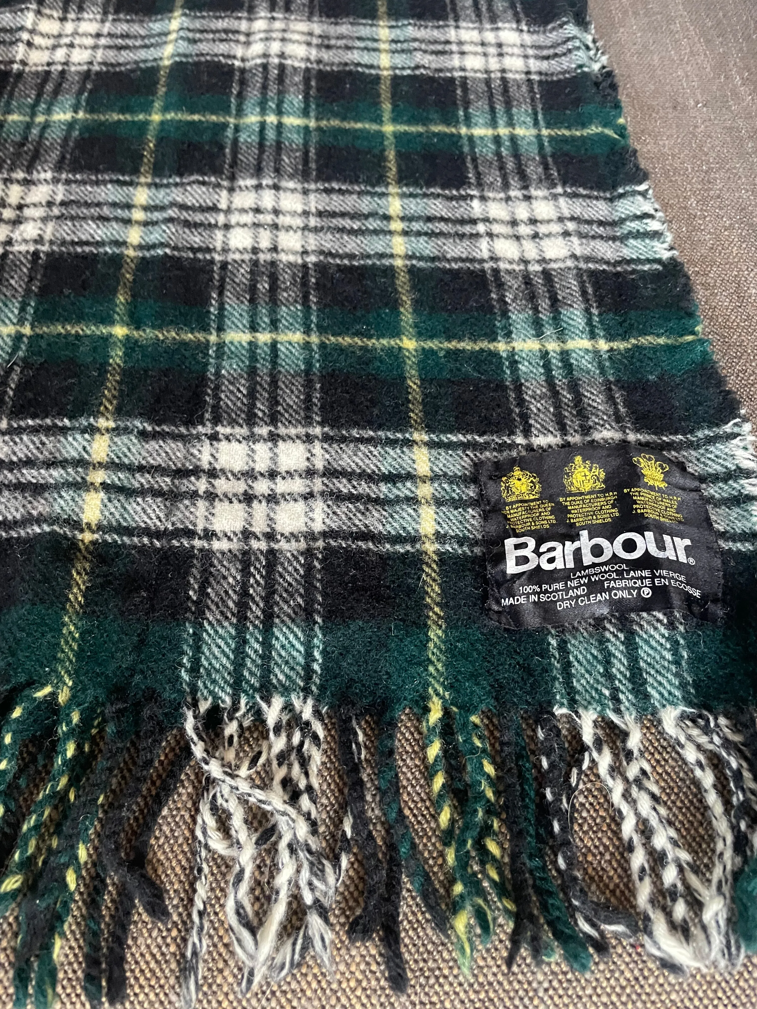 Vintage Winter Barbour Wool Scarf
