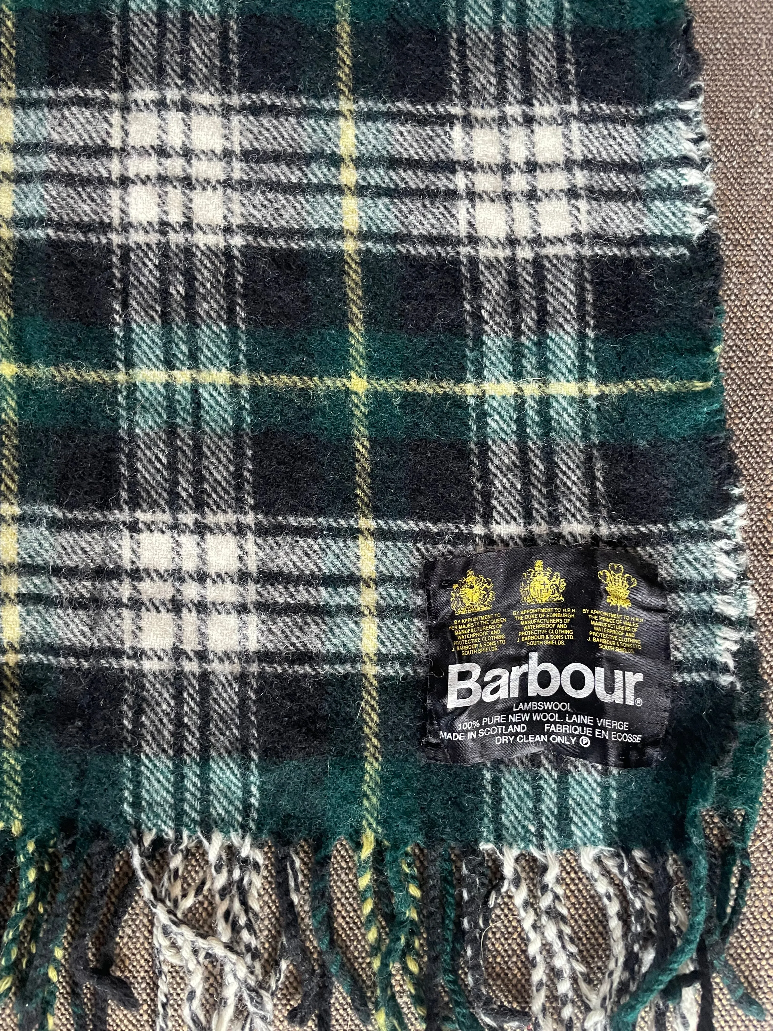Vintage Winter Barbour Wool Scarf