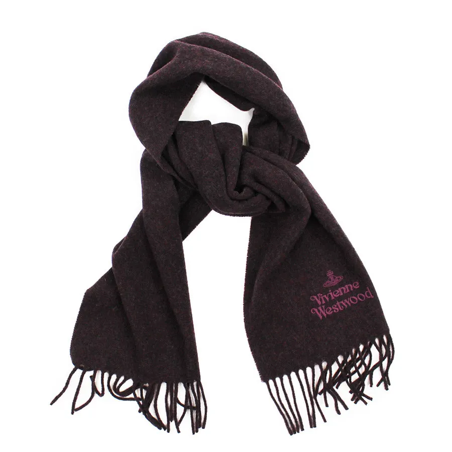 Vivienne Westwood - Embroidered Scarf in Burgundy