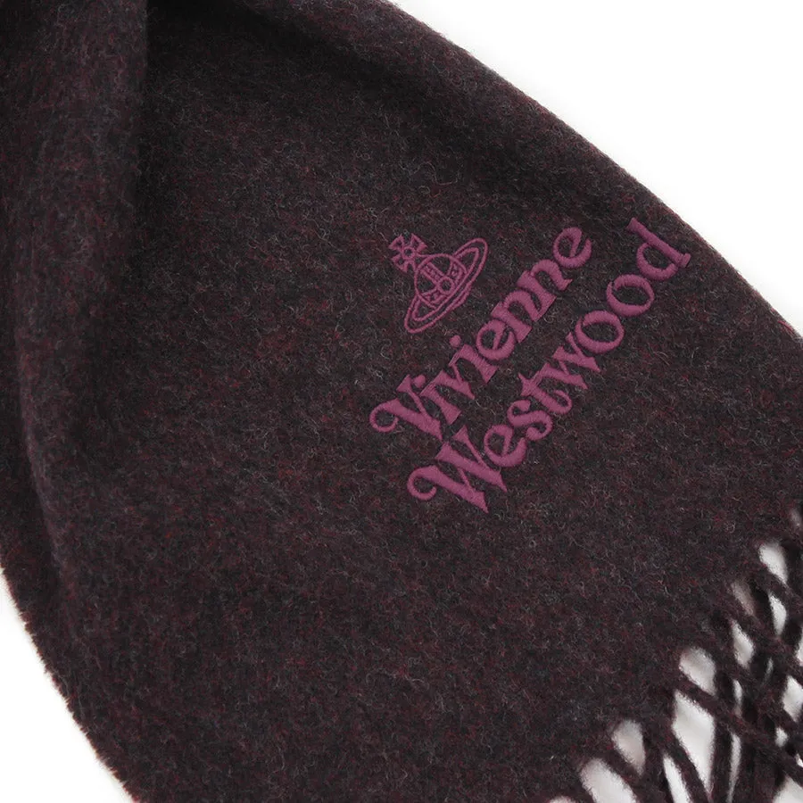 Vivienne Westwood - Embroidered Scarf in Burgundy