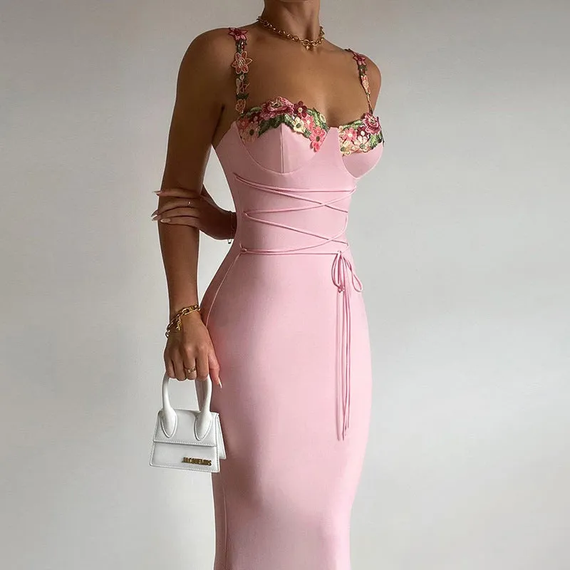 Waist Girdling Band Sexy Sheath Dress