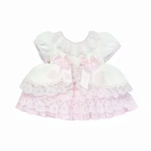 Wee Me Baby Girls White Lace Puff Dress