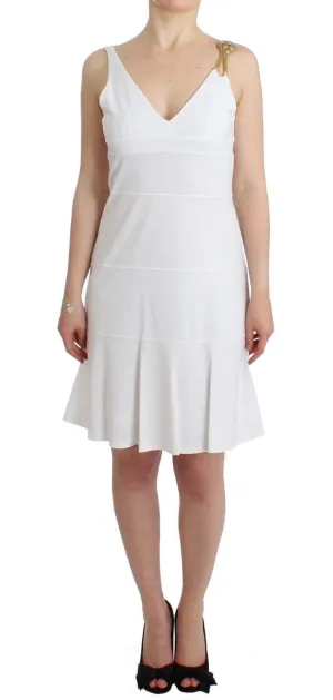 White A-line shift dress