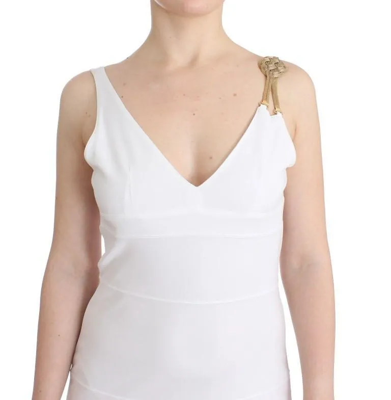 White A-line shift dress