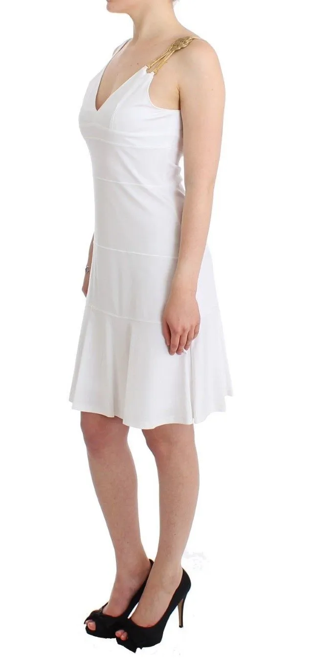White A-line shift dress