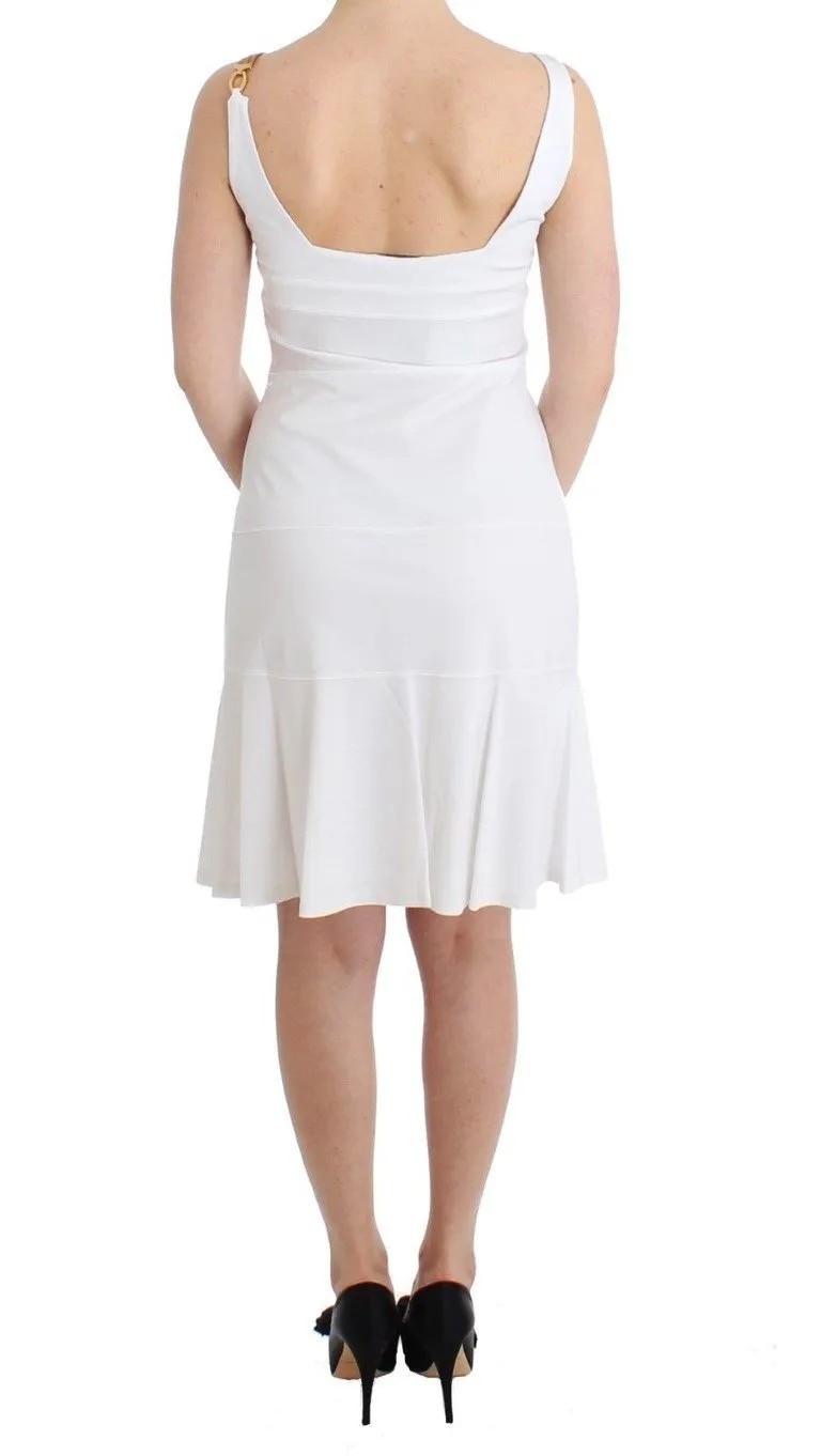 White A-line shift dress