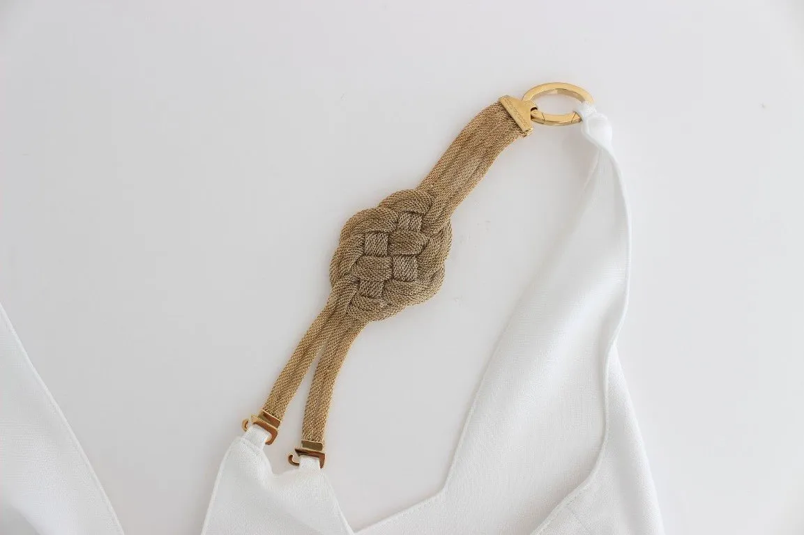 White A-line shift dress