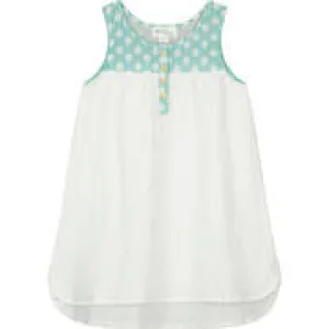 White and Aqua Tank Top Dress..