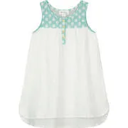 White and Aqua Tank Top Dress..