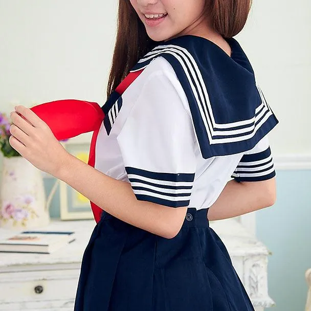White&Blue School Sailor Uniform SD00396