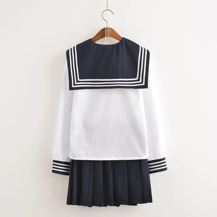 White&Blue School Sailor Uniform SD00396