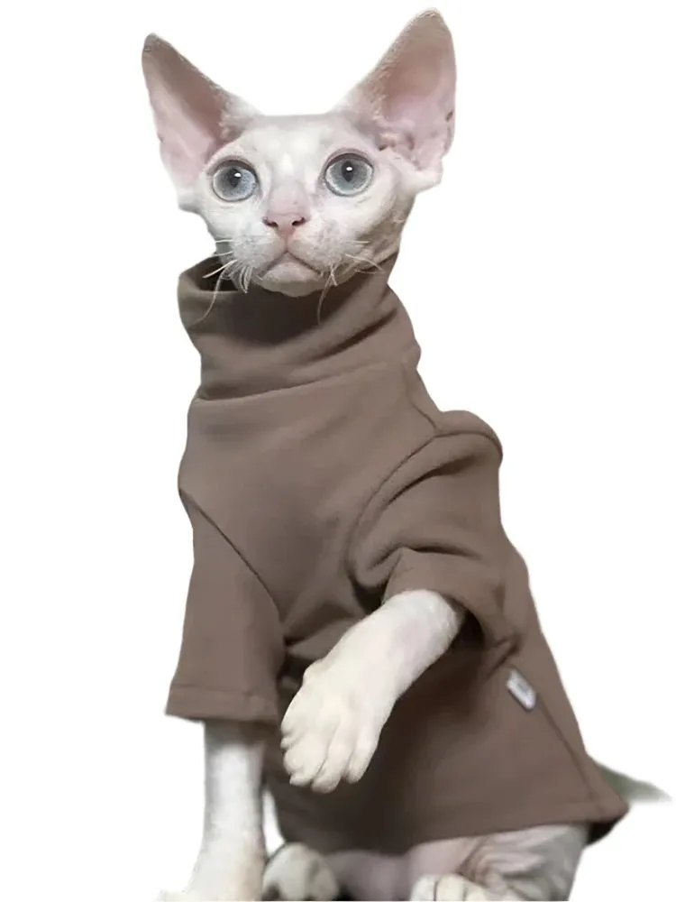 Winter Sphynx Cat Clothes & Warm Pullover